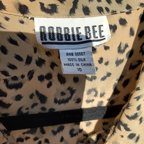 VINTAGE LEOPARD BELT SILK CINCH DRESS - Picture 7 of 13